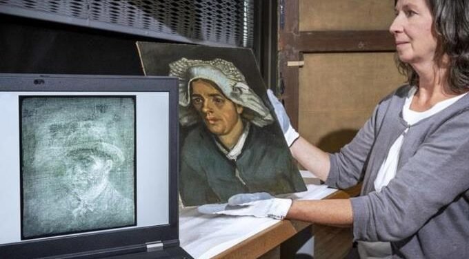 Descubierto un autorretrato de Van Gogh en el reverso de un lienzo en Escocia