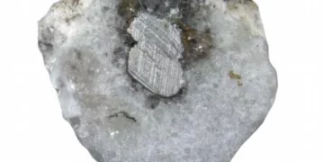 Un rayo sobre un tendido eléctrico crea un nuevo material en el suelo