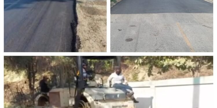 Abel Martínez dispuso asfaltado y bacheo ruta del concho Barrio Nuevo La Herradura