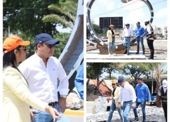 Alcalde Abel Martínez supervisa trabajos rescate y embellecimiento entrada al barrio Pueblo Nuevo