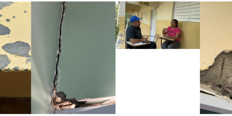 Denuncia funcionarios maquillaron con masilla grietas de escuela de Vuelta Larga aumentando peligro de desplome