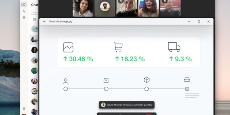 WhatsApp permite compartir pantalla durante una videollamada