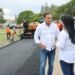 Alcalde Abel Martínez realiza supervisión del asfaltado en calles interiores y remozamiento capilla cementerio El Ingenio