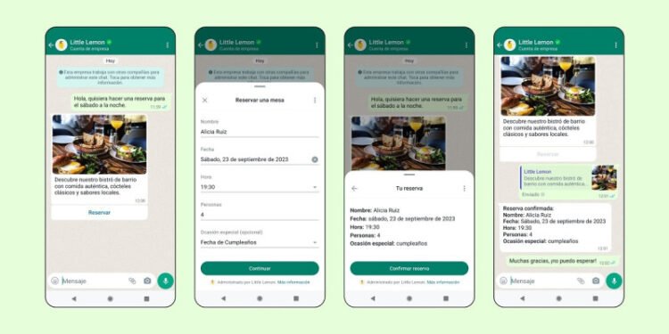 WhatsApp Business permitirá verificar cuentas de empresas e incorporar experiencias de reserva en el chat