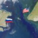 La corta distancia territorial entre Estados Unidos y Rusia.