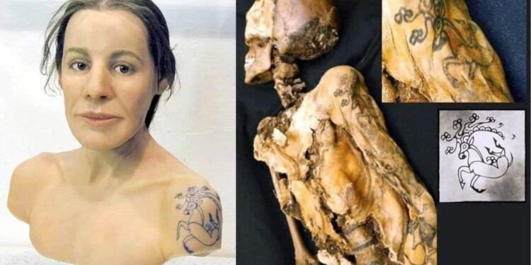 La Princesa Siberiana de Ukok y su tatuaje que data de hace 2,400 años.