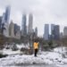 Nueva York se viste de blanco con la primera nevada en casi dos años