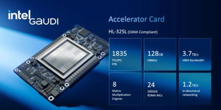 Intel lanza último chip de inteligencia artificial para competir contra Nvidia