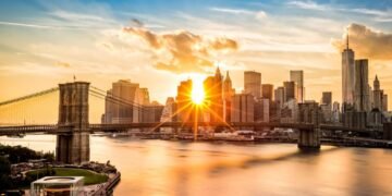 ¿Hay algo más pintoresco que ver caer el sol sobre el precioso horizonte de Nueva York?