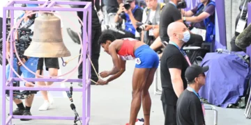 ¿Por qué Marileidy Paulino tocó la campana tras su medalla de oro en París 2024?