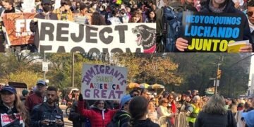 Dominicanos participan en movilizaciones en Nueva York contra planes de Trump de deportaciones masivas de ilegales