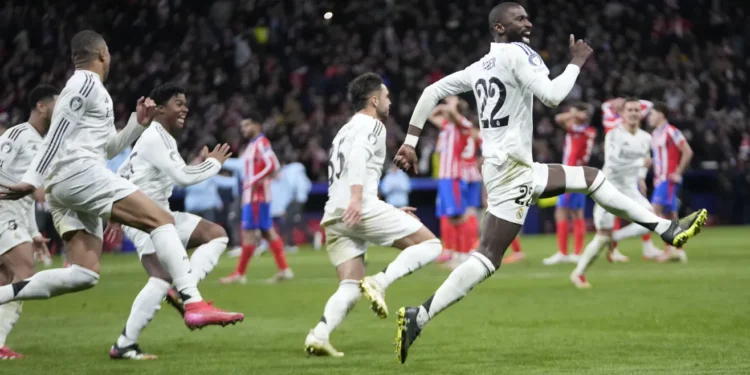 Mbappé y Rüdiger reciben castigo por polémico festejo al eliminar al Atlético de Madrid en Champions