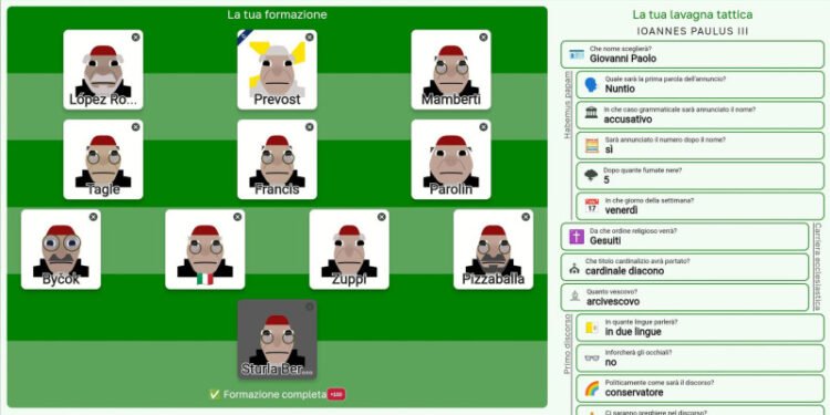 ‘Fantapapa’, el juego online que permite elegir al próximo papa como en un equipo de fútbol