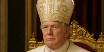 La Conferencia católica en EE.UU. acusa a Trump de burlarse de la fe por foto vestido de papa