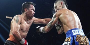 Pacquiao brilla a los 46 años, 2 jueces le dan empate y Barrios retiene cetro/video