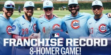 Los Cachorros rompen récord de franquicia con 8 jonrones en Grandes Ligas