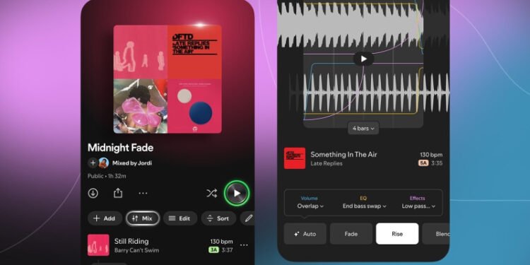 Spotify permite a usuarios crear transiciones personalizadas en listas de reproducción con ‘Mezclar’