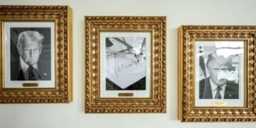 Trump sustituye foto de Biden por un ‘autopen’ en galería presidencial de la Casa Blanca