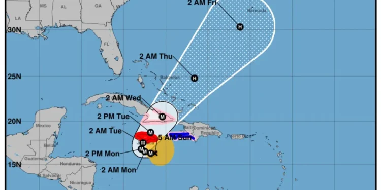 Melissa se convierte en un huracán categoría 4 con vientos de 220 km/h