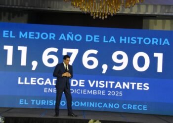 República Dominicana alcanza histórico récord de 11,676,901 visitantes en 2025