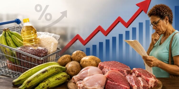 La canasta básica de RD aumenta más de 36 % en casi seis años